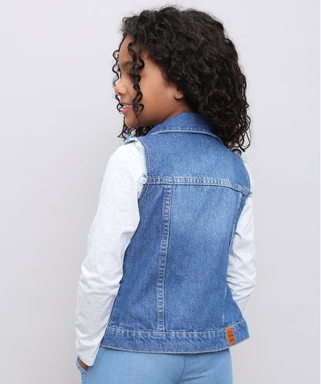 colete infantil jeans