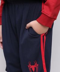 Bermuda-Infantil-Esportiva-Homem-Aranha-com-Faixas-Laterais--Azul-Marinho-9365292-Azul_Marinho_4