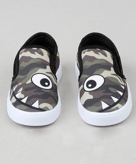 Tenis-Infantil-Slip-On-Ollie-Jacare-Estampado-Camuflado-Verde-Militar-9429895-Verde_Militar_1
