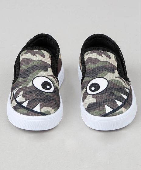 Tenis-Infantil-Slip-On-Ollie-Jacare-Estampado-Camuflado-Verde-Militar-9429895-Verde_Militar_1