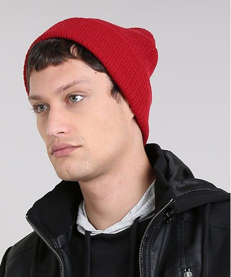 Gorro-Masculino-Basico-em-Trico-Canelado-Vermelho-9398750-Vermelho_1