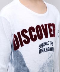 Camiseta-Infantil-com-Estampa-Flocada--Discover--Manga-Longa-Branca-9527070-Branco_4