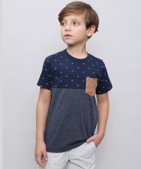 Camiseta-Infantil-com-Bolso-em-Suede-Manga-Curta-Azul-Marinho-9534618-Azul_Marinho_1