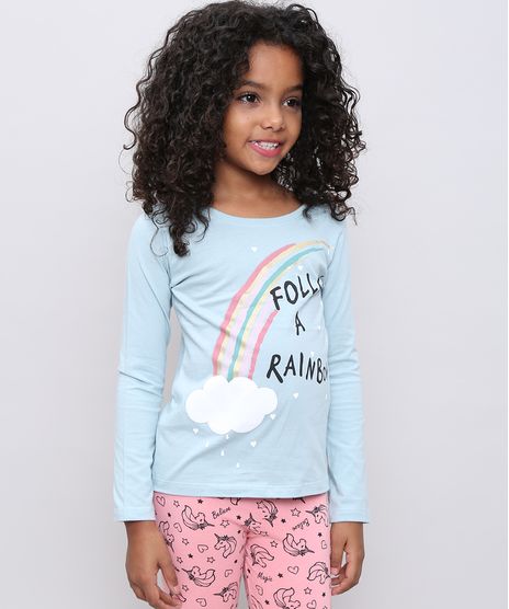 Blusa-Infantil-com-Estampa-Metalizada--Rainbow--Manga-Longa-Azul-Claro-9539940-Azul_Claro_1