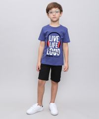 Camiseta-Infantil-com-Estampa-Flocada--Live-life-loud--Manga-Curta-Azul-9558623-Azul_3