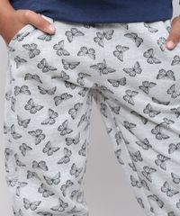 Calca-Infantil-em-Moletom-Estampada-de-Borboletas-Cinza-Mescla-9347384-Cinza_Mescla_4