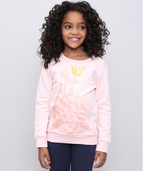 Blusao-Infantil-em-Moletom-Cisne-com-Brilho-Rosa-Claro-9539947-Rosa_Claro_1