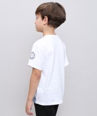 Camiseta-Infantil-com-Estampa-Flocada--Discover--Manga-Curta-Branca-9527069-Branco_2