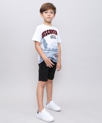 Camiseta-Infantil-com-Estampa-Flocada--Discover--Manga-Curta-Branca-9527069-Branco_3