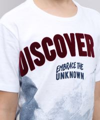 Camiseta-Infantil-com-Estampa-Flocada--Discover--Manga-Curta-Branca-9527069-Branco_4