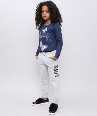 Calca-Infantil-em-Moletom-com-Estampa--Love--Cinza-Mescla-Escuro-9347380-Cinza_Mescla_Escuro_3