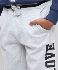 Calca-Infantil-em-Moletom-com-Estampa--Love--Cinza-Mescla-Escuro-9347380-Cinza_Mescla_Escuro_4