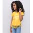 Blusa-Infantil-com-Franjas-e-Estampa-Metalizada--Bright--Manga-Curta-Mostarda-9555999-Mostarda_1