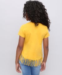 Blusa-Infantil-com-Franjas-e-Estampa-Metalizada--Bright--Manga-Curta-Mostarda-9555999-Mostarda_2