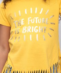 Blusa-Infantil-com-Franjas-e-Estampa-Metalizada--Bright--Manga-Curta-Mostarda-9555999-Mostarda_4