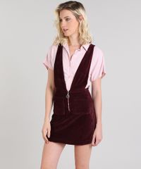 Salopete-Feminina-em-Veludo-Cotele-com-Ziper-de-Argola-Vinho-9462373-Vinho_1