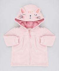 Blusao-Infantil-Gatinha-em-Fleece-com-Capuz-Rosa-Claro-9345930-Rosa_Claro_1