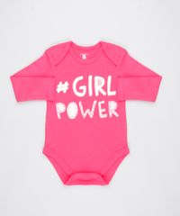Body-Infantil--Girl-Power--Manga-Longa-Decote-Redondo-Rosa-Escuro-9443101-Rosa_Escuro_1