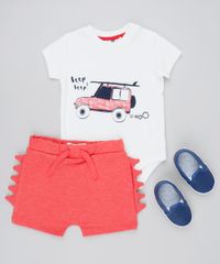 Short-Infantil-Dinossauro-em-Moletom-com-Estampa-Interativa-Vermelho-9451013-Vermelho_3