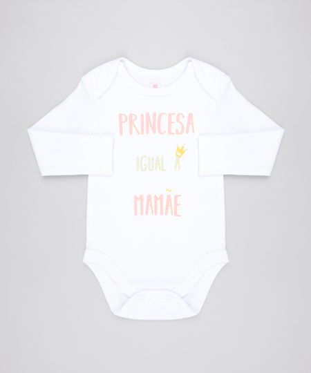 Body-Infantil--Princesa-Igual-a-Mamae--Manga-Longa-Decote-Redondo-Branco-9443103-Branco_1