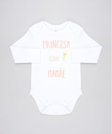 Body-Infantil--Princesa-Igual-a-Mamae--Manga-Longa-Decote-Redondo-Branco-9443103-Branco_1