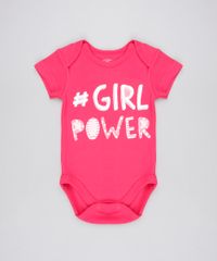 Body-Infantil--Girl-Power--Manga-Curta-Decote-Redondo-Rosa-Escuro-9443105-Rosa_Escuro_1