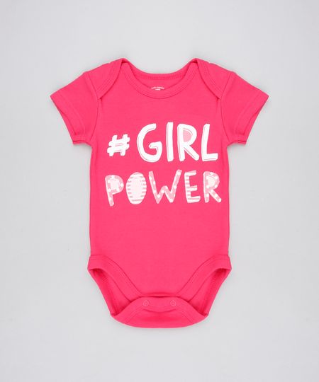 Body-Infantil--Girl-Power--Manga-Curta-Decote-Redondo-Rosa-Escuro-9443105-Rosa_Escuro_1