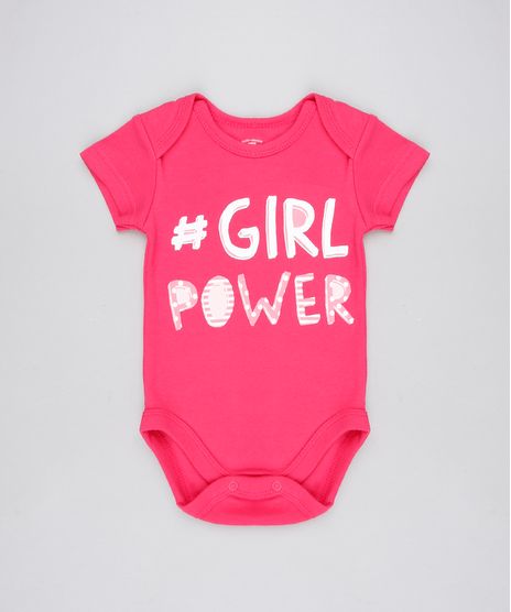 Body-Infantil--Girl-Power--Manga-Curta-Decote-Redondo-Rosa-Escuro-9443105-Rosa_Escuro_1