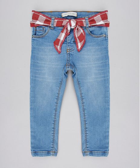 Calca-Jeans-Infantil-com-Faixa-Estampada-Xadrez-Azul-Claro-9575827-Azul_Claro_1