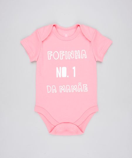 Body-Infantil--Fofinha-No-1-da-Mamae--Manga-Curta-Decote-Redondo-Rosa-9443097-Rosa_1