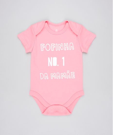 Body-Infantil--Fofinha-No-1-da-Mamae--Manga-Curta-Decote-Redondo-Rosa-9443097-Rosa_1