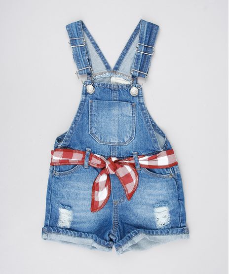 Jardineira-Jeans-Infantil-com-Puidos-e-Faixa-para-Amarrar-Azul-Medio-9575826-Azul_Medio_1