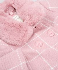 Casaco-Infantil-Estampado-Quadriculado-com-Pelo-Removivel-Rosa-9433620-Rosa_4