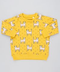 Blusao-Infantil-Estampado-de-Onca-em-Moletom-Mostarda-9540132-Mostarda_1