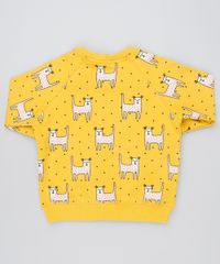 Blusao-Infantil-Estampado-de-Onca-em-Moletom-Mostarda-9540132-Mostarda_2