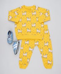 Blusao-Infantil-Estampado-de-Onca-em-Moletom-Mostarda-9540132-Mostarda_3