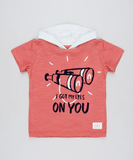 Camiseta-Infantil-Binoculo-com-Capuz-Manga-Curta-Coral-9531227-Coral_1