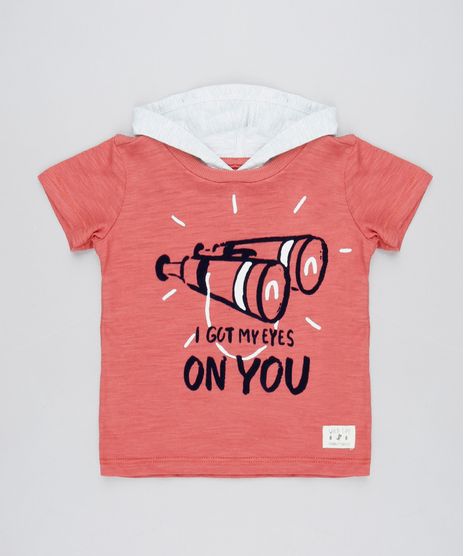 Camiseta-Infantil-Binoculo-com-Capuz-Manga-Curta-Coral-9531227-Coral_1