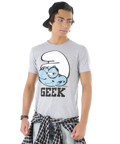 Camiseta-Os-Smurfs-Cinza-Mescla-8484891-Cinza_Mescla_1