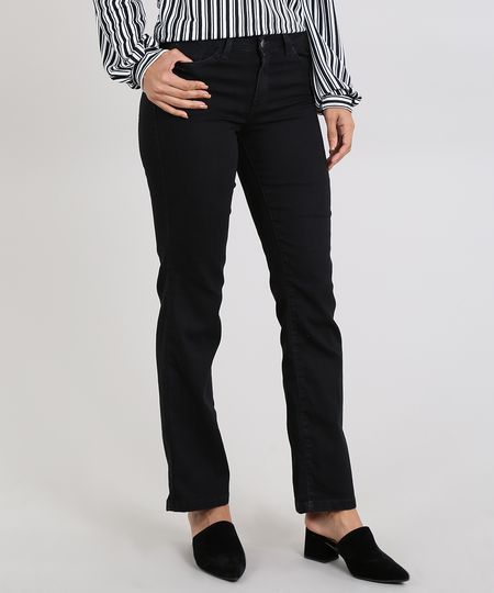 Calca-Jeans-Feminina-Reta-Cintura-Media-Preta-9417808-Preto_1 Calca-Jeans-Feminina-Reta-Cintura-Media-Preta-9417808-Preto_1
