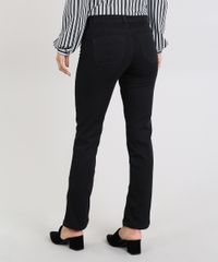 Calca-Jeans-Feminina-Reta-Cintura-Media-Preta-9417808-Preto_2