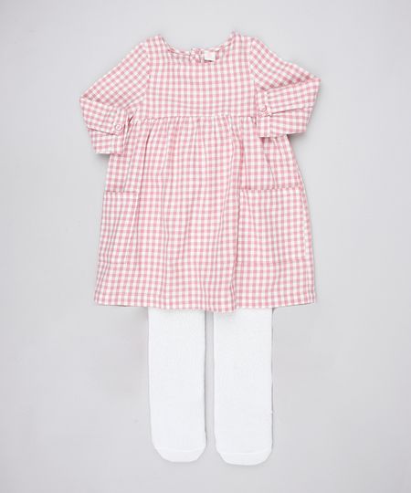 Vestido-Infantil-Estampado-Xadrez-Manga-Longa----Meia-Calca-Rosa-9450985-Rosa_1 Vestido-Infantil-Estampado-Xadrez-Manga-Longa----Meia-Calca-Rosa-9450985-Rosa_1