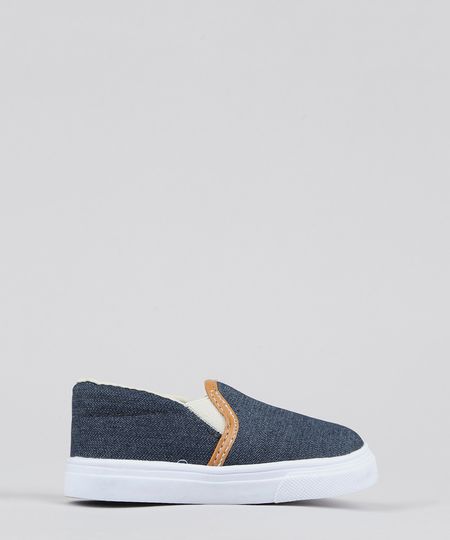 Tenis-Infantil-Slip-On-em-Jeans-Azul-Escuro-9579963-Azul_Escuro_1 Tenis-Infantil-Slip-On-em-Jeans-Azul-Escuro-9579963-Azul_Escuro_1