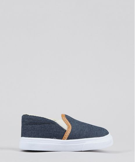 Tenis-Infantil-Slip-On-em-Jeans-Azul-Escuro-9579963-Azul_Escuro_1