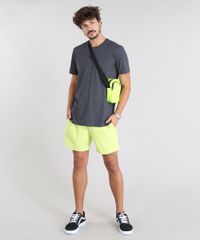 Camiseta-Masculina-com-Estampa-Neon--Paradise-Beach--Manga-Curta-Gola-Careca-Cinza-Mescla-Escuro-9601070-Cinza_Mescla_Escuro_3
