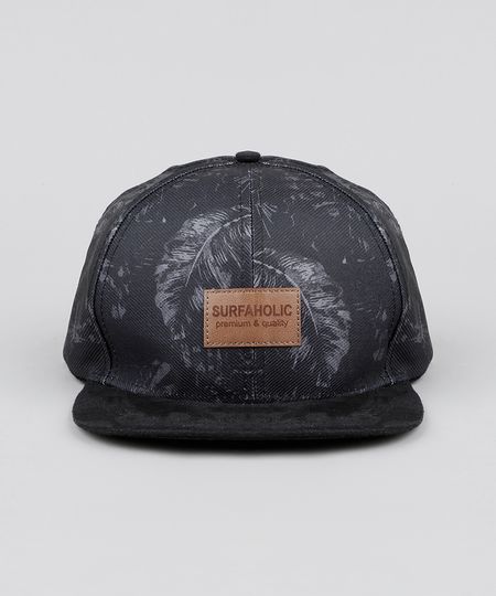 Bone-Masculino-Aba-Reta-Estampado-de-Folhagem-com-Suede-Preto-9571549-Preto_1 Bone-Masculino-Aba-Reta-Estampado-de-Folhagem-com-Suede-Preto-9571549-Preto_1