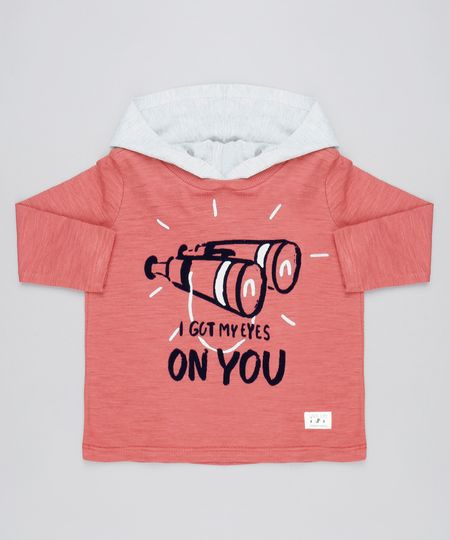 Camiseta-Infantil-Binoculo-com-Capuz-Manga-Longa-Coral-9531228-Coral_1