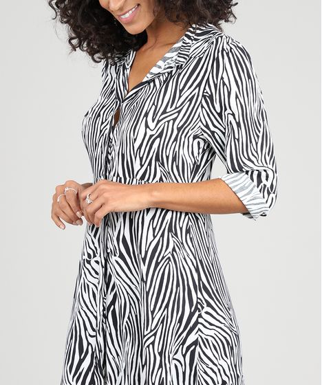 chemise longo animal print