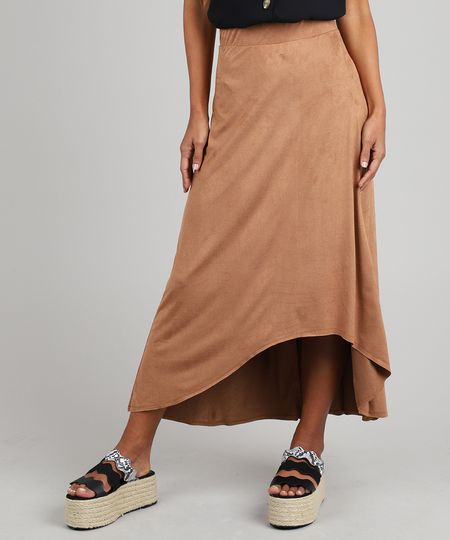 Saia-Feminina-Midi-Mullet-em-Suede-Caramelo-9579177-Caramelo_1