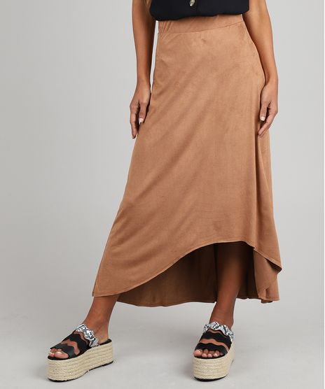 Saia-Feminina-Midi-Mullet-em-Suede-Caramelo-9579177-Caramelo_1